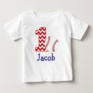 Customizable Baseball First birthday shirt 1 year