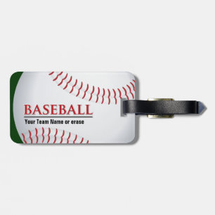 Customizable Baseball Luggage Tag