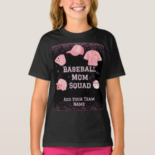 Customizable Baseball Mom Squad Girls' T-Shirt