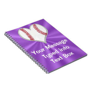 Customizable Baseball Notebook for Girls
