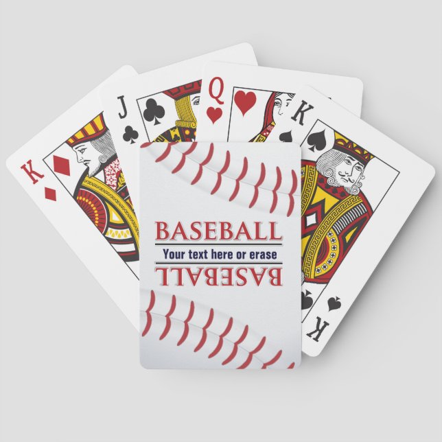 Customizable Baseball Playing Cards (Back)
