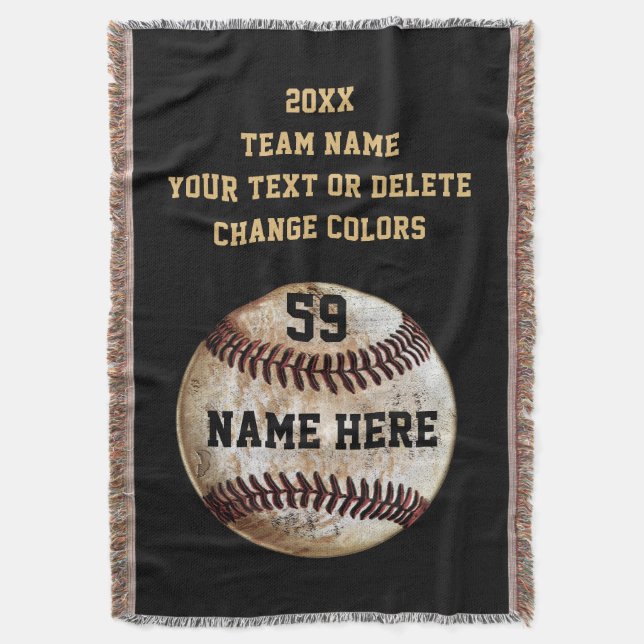 Customizable Baseball Senior Night Gift Ideas Throw Blanket (Front Vertical)
