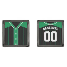 Customizable Baseball Softball Jersey Cuff Links