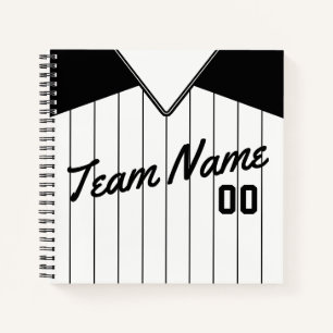 Customizable Baseball Softball Jersey Notebook