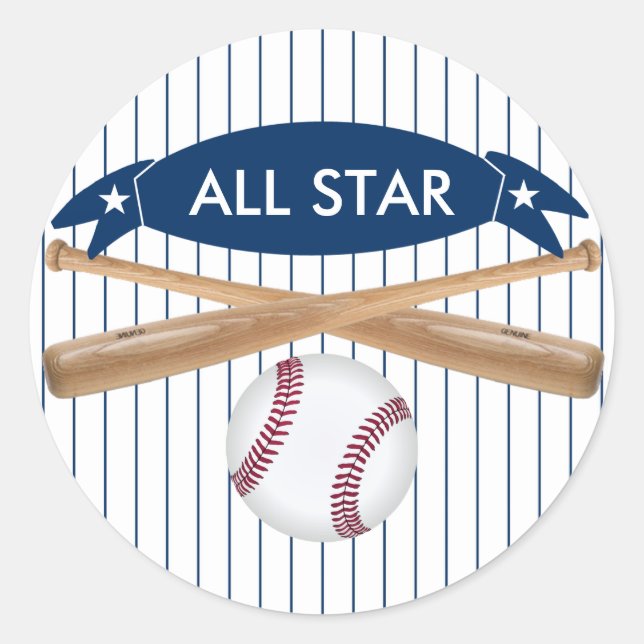 Customizable Baseball Sticker (Front)
