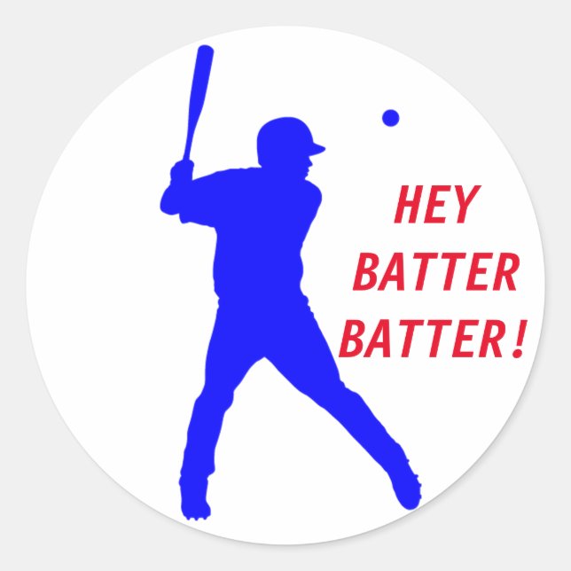 Customizable Baseball Sticker with batter (Front)