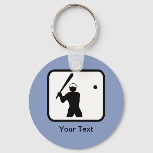 Customizable Baseballer Logo Keychain