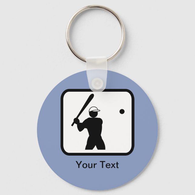 Customizable Baseballer Logo Keychain (Front)