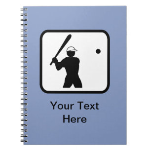 Customizable Baseballer Logo Notebook