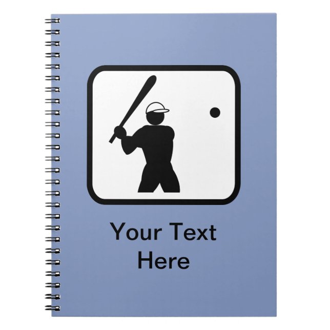 Customizable Baseballer Logo Notebook (Front)