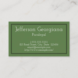 Customizable & Basic Paralegal Business Card