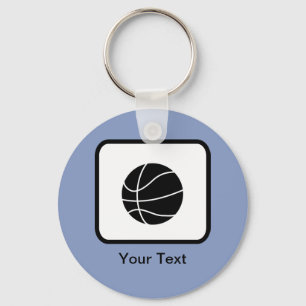 Customizable Basketball Logo Keychain