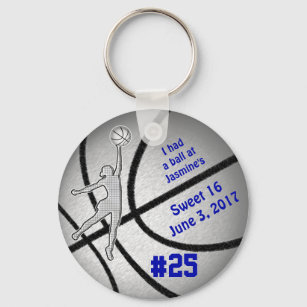 Customizable Basketball Party Favours for Girls Keychain