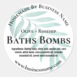 Customizable Bath Bomb Label