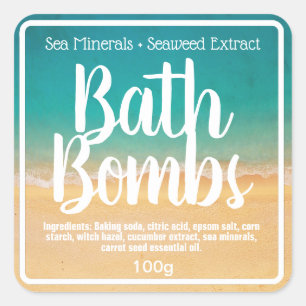 Customizable Bath Bomb Label