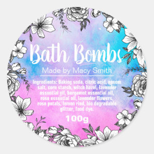 Customizable Bath Bomb Label