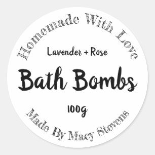 Customizable Bath Bomb Label