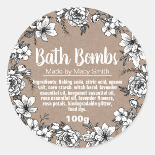 Customizable Bath Bomb Label