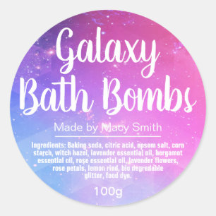 Customizable Bath Bomb Label