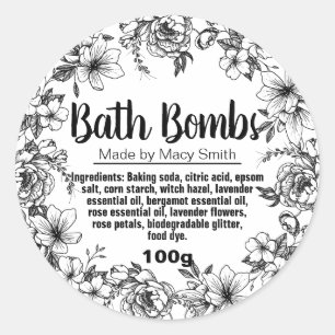 Customizable Bath Bomb Label