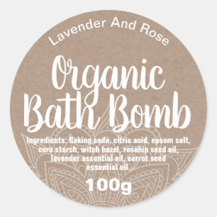 Customizable Bath Bomb Label