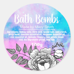 Customizable Bath Bomb Label