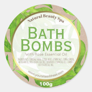 Customizable Bath Bomb Label