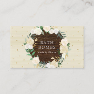 Customizable Bath Bombs Business Cards