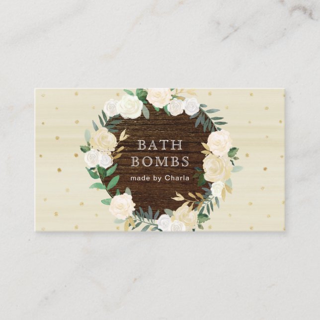 Customizable Bath Bombs Business Cards (Front)