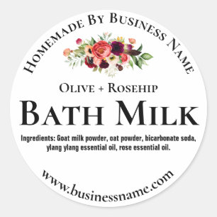Customizable Bath Milk Label