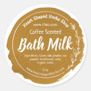 Customizable Bath Milk Label Handmade Business