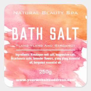 Customizable Bath Salt Label