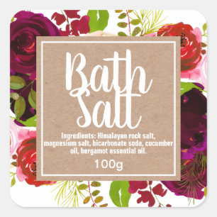 Customizable Bath Salt Label