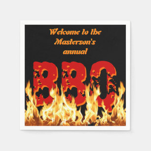 Customizable BBQ Paper Napkins