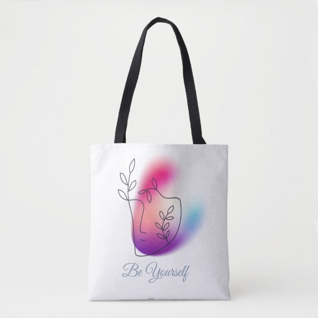 Customizable "Be Yourself" All-Over-Print Tote Bag (Front)