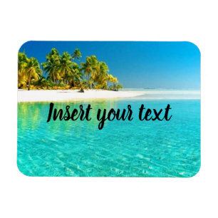 Customizable beach view magnet