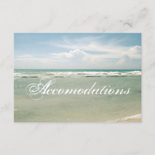 Customizable Beach Wedding Accomodations Card