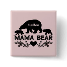 Customizable Bear Mom Cubs Silhouette
