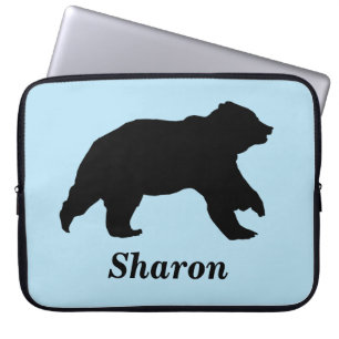 Customizable Bear Silhouette Laptop Case