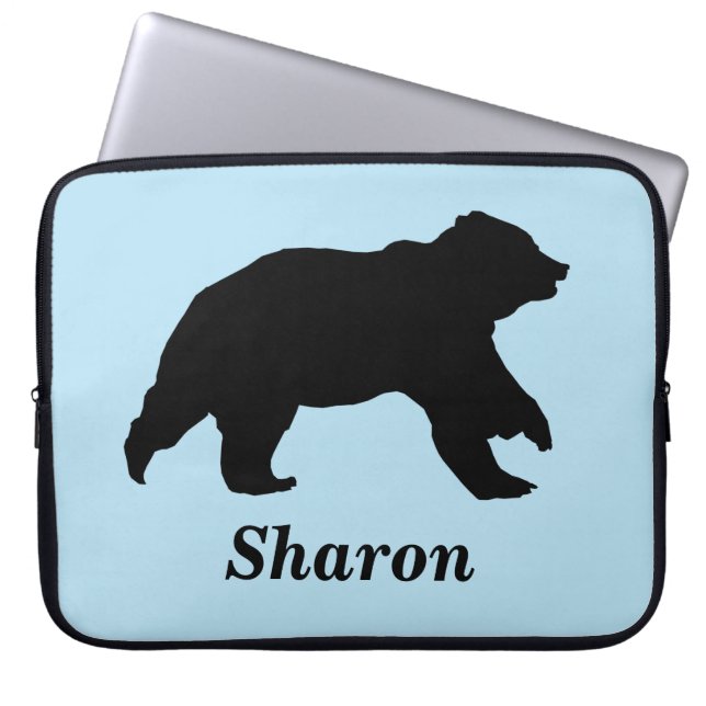 Customizable Bear Silhouette Laptop Case (Front)