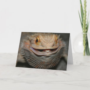 Customizable Bearded Dragon Holiday Card