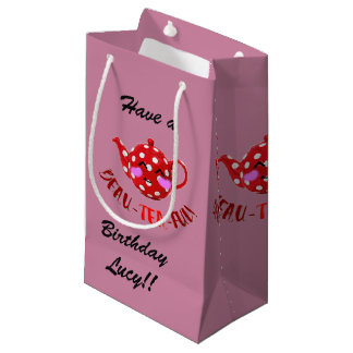 Customizable 'beau-tea-ful' small gift bag