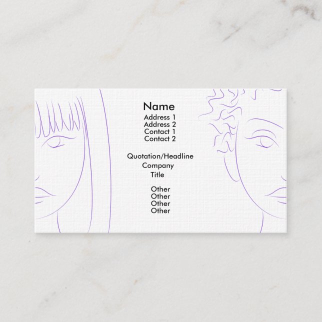 Customizable Beauty Business Card - Violetcomb (Front)