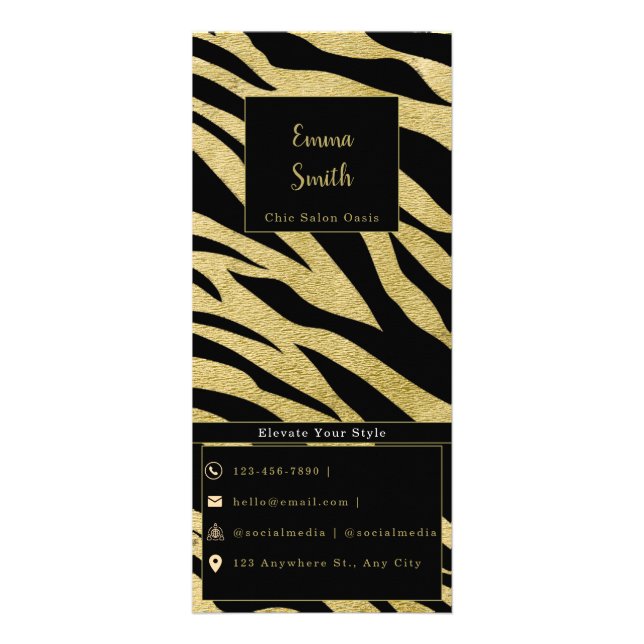 Customizable Beauty Services Menu (Front)