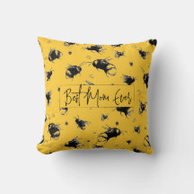 Customizable Bee Cushion | Birthday Gift for Mom