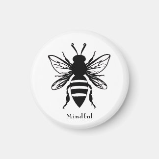 Customizable Bee Mindful Magnet