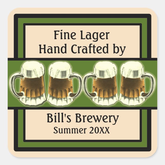 Customizable Beer Labels (Front)