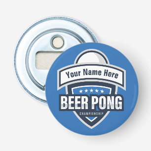 Customizable Beer Pong Championship Logo Bottle Opener