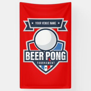 Customizable Beer Pong Tournament Logo Banner