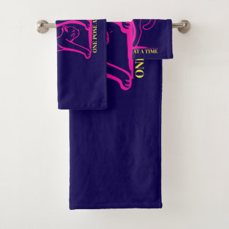 Customizable "Bend It Like 2025" Yoga Cat Bath Towel Set